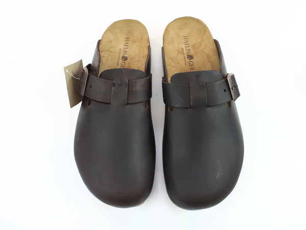 Haflinger Leather Clogs Porto Brown (Second Quality)