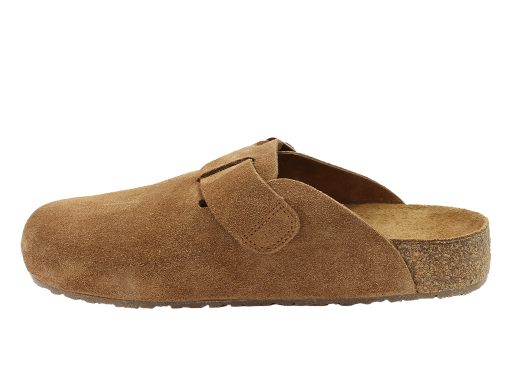 Haflinger Leather Clogs Porto Cognac