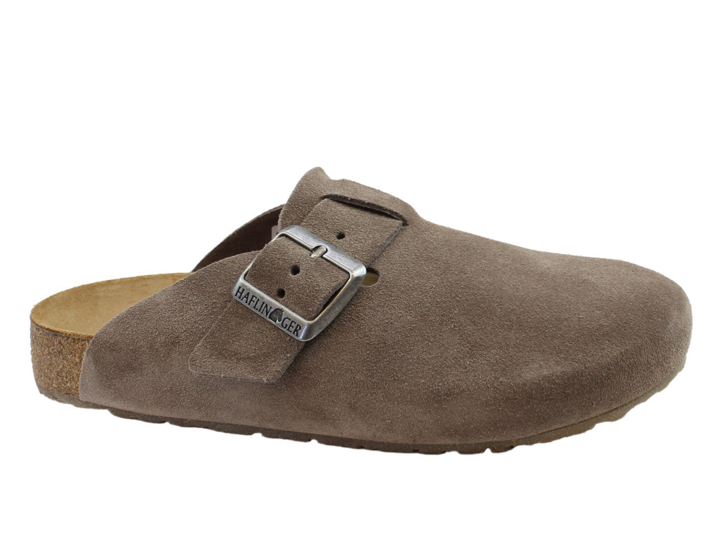 Haflinger Leather Clogs Porto Greige