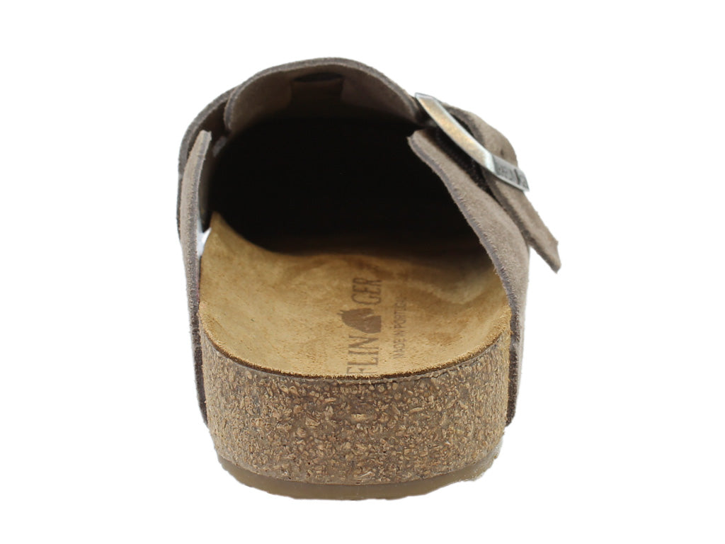Haflinger Leather Clogs Porto Greige