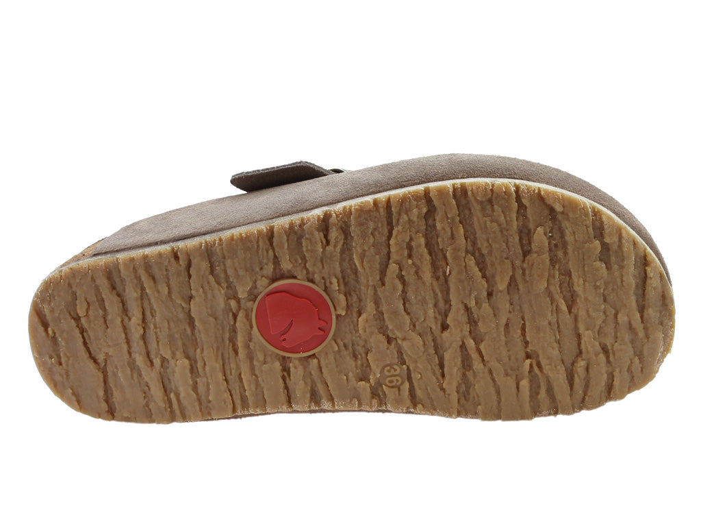 Haflinger Leather Clogs Porto Greige