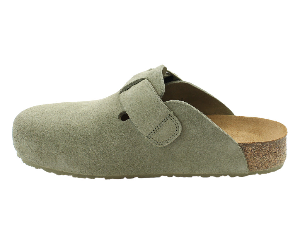 Haflinger Leather Clogs Porto Sage
