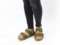 Haflinger Sandals Andrea Olive Canvas
