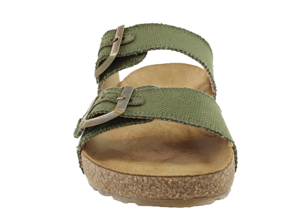 Haflinger Sandals Andrea Olive Canvas