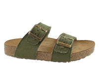 Haflinger Sandals Andrea Olive Canvas