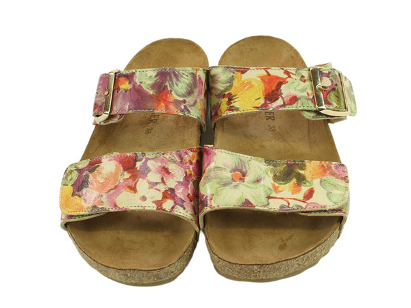Size 38/UK5 only - Haflinger Sandals Aria Beige Flower