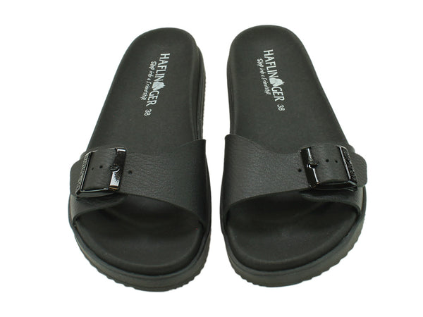 Size 38/UK5 only - Haflinger Sandals Corfu Black Vegan