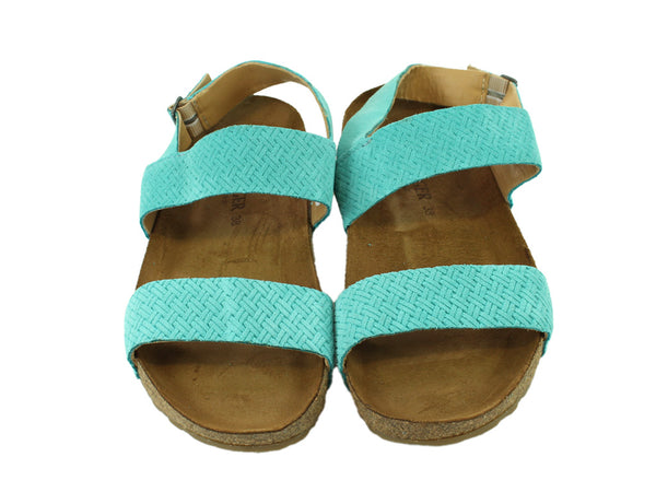 Size 38/UK5 only - Haflinger Sandals Ivy Aqua Braided