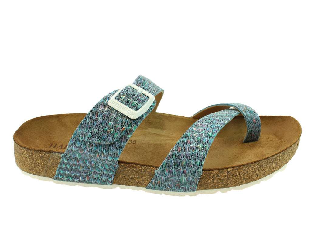 Size 38/UK5 only - Haflinger Sandals Juno Blue-multi