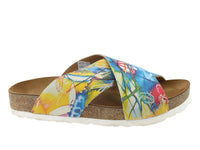 Size 40/UK7 only - Haflinger Sandals Mio Yellow/Blue Multi