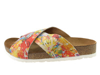 Size 40/UK7 only - Haflinger Sandals Mio Yellow/Blue Multi