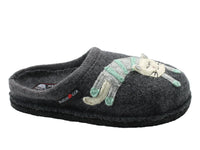 Haflinger Slippers Flair Choupette Cat Anthracite