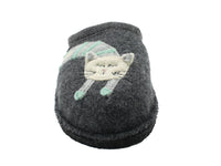 Haflinger Slippers Flair Choupette Cat Anthracite