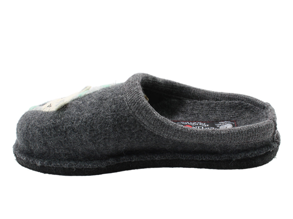 Haflinger Slippers Flair Choupette Cat Anthracite