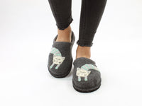 Haflinger Slippers Flair Choupette Cat Anthracite