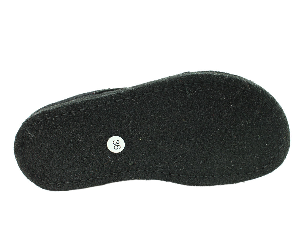 Haflinger Slippers Flair Felix Dog Black