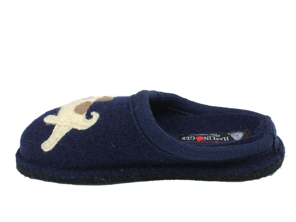 HAFLINGER Flair Cucho pantoffels van gewalkte wol, kat, steengrijs gemêleerd, 36 EU HAFLINGER Flair Cucho pantoffels van gewalkte wol, kat, steengrijs gemêleerd, 36 EU