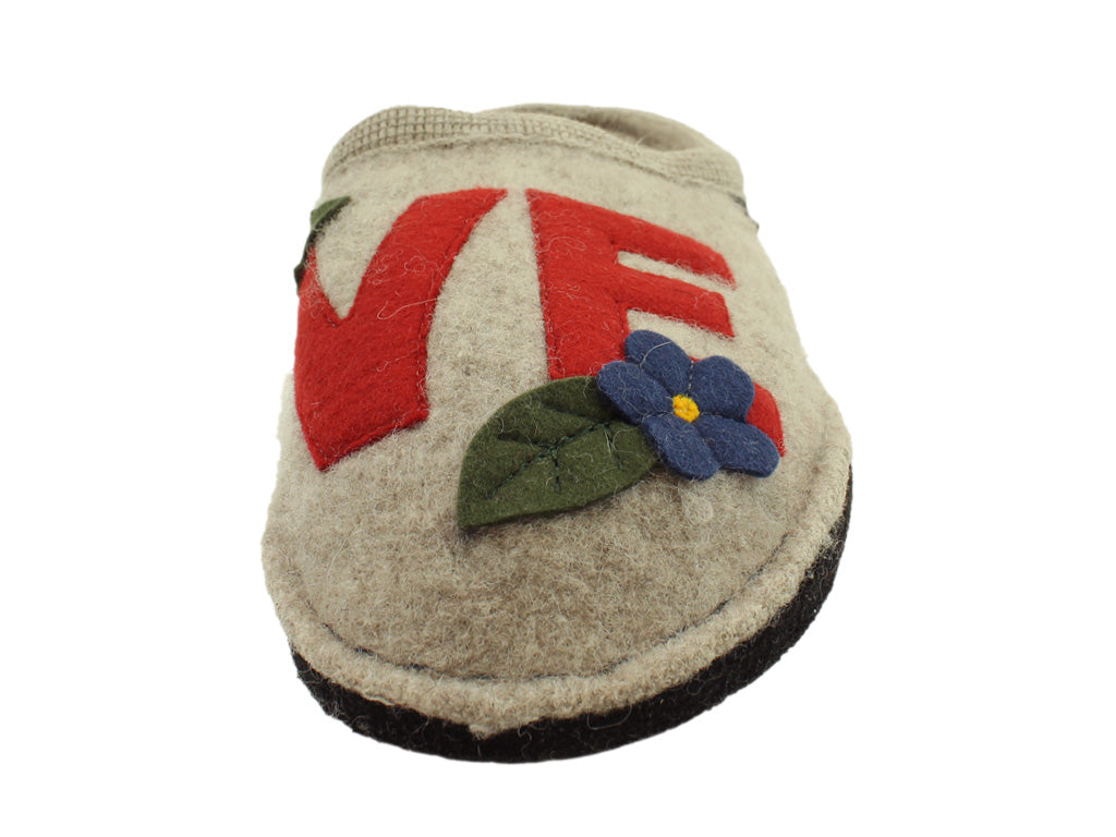Size 38/UK5 only - Haflinger Slippers Flair Love Beige