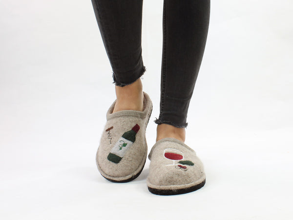 Haflinger Slippers Flair Wine Time Beige