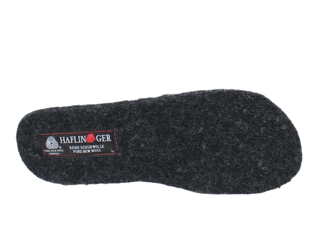 Pantofole Alte In Lana Per Bambine | Haflinger Everest Bibi | Modello Marrone Mélange, Taglia 24
