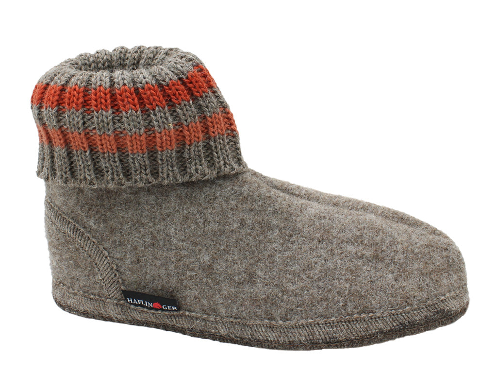 Haflinger Slippers Paul Beige | Unisex Slippers Bootie | Shoegarden UK