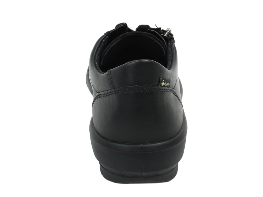 Legero Shoes Tanaro 5.0 Zip Black Leather Waterproof Trainers Shoegarden UK
