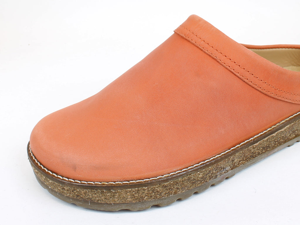 Haflinger Leather Clogs Travel Orange (Second Quality)