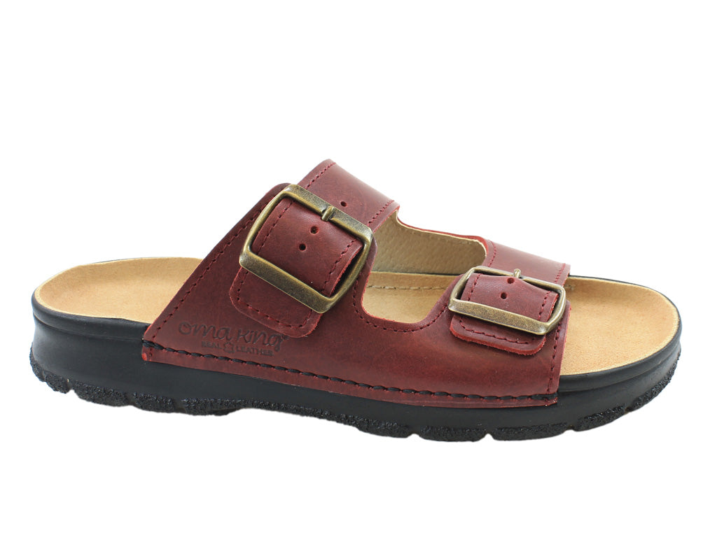 OmaKing Narva Classic leather sandals Bordeaux