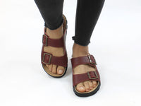 OmaKing Narva Classic leather sandals Bordeaux