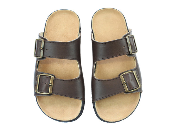 OmaKing Narva Classic leather sandals Dark Brown