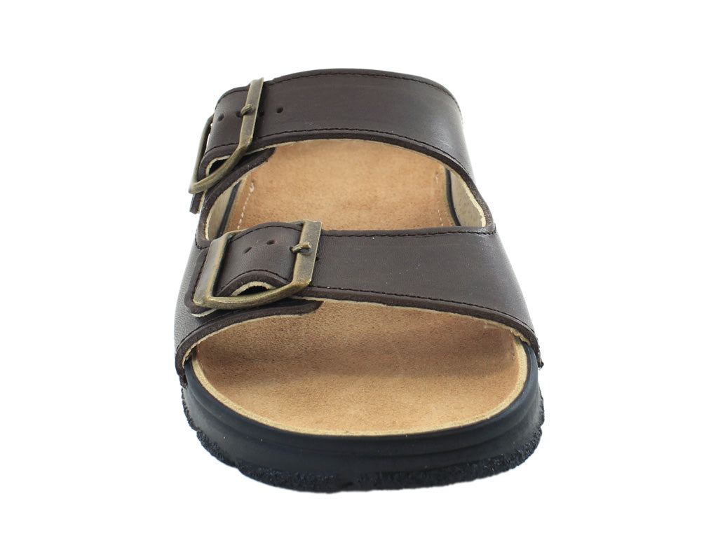 OmaKing Narva Classic leather sandals Dark Brown