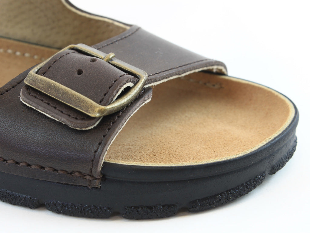 OmaKing Narva Classic leather sandals Dark Brown