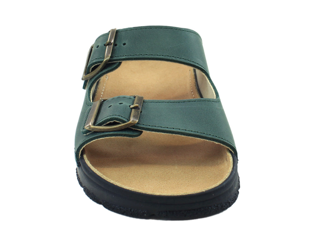 OmaKing Narva Classic leather sandals Green