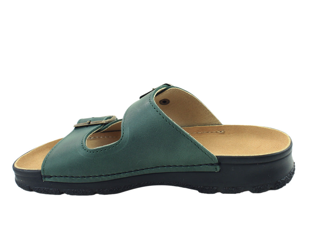 OmaKing Narva Classic leather sandals Green