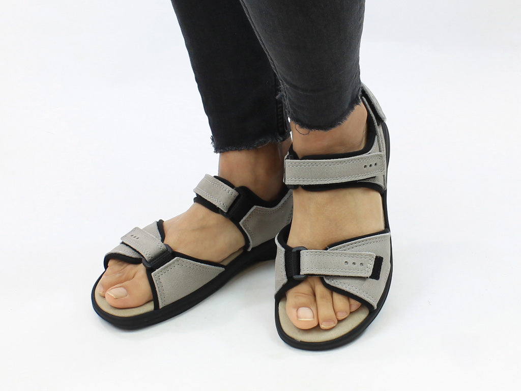OmaKing leather walking sandals Elva Grey