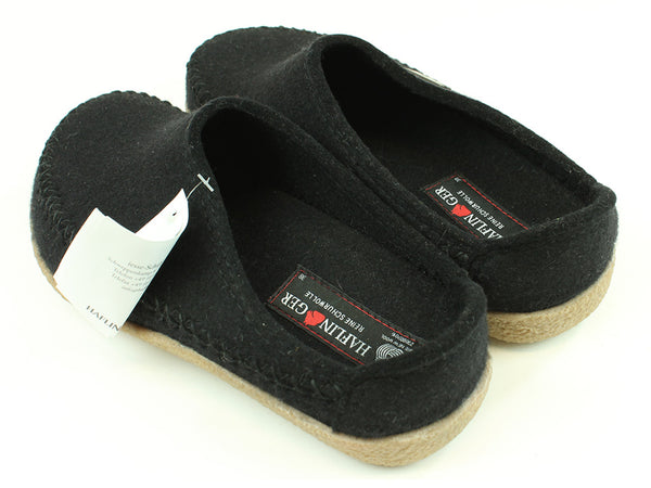 (Second Quality) Haflinger Clogs Blizzard Credo Black