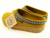 (Second Quality) Haflinger Clogs Felt Grizzly Franzl Masala