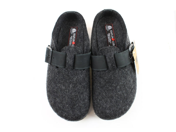 (Second Quality) Haflinger Clogs Grizzly Chicago Graphite