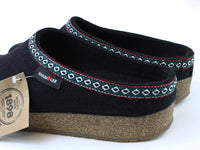 (Second Quality) Haflinger Clogs Grizzly Franzl Black