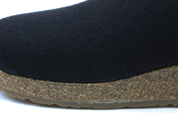(Second Quality) Haflinger Clogs Grizzly Franzl Black