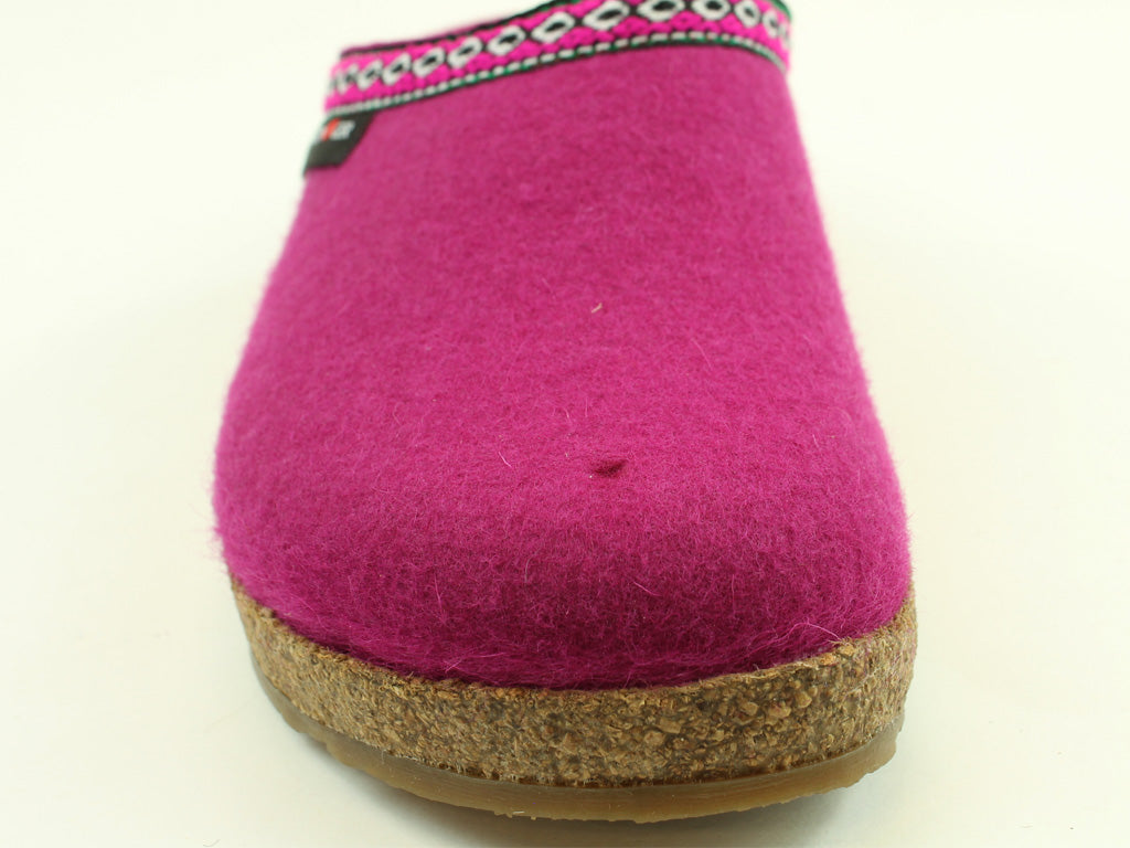 (Second Quality) Haflinger Clogs Grizzly Franzl Kardinal Pink