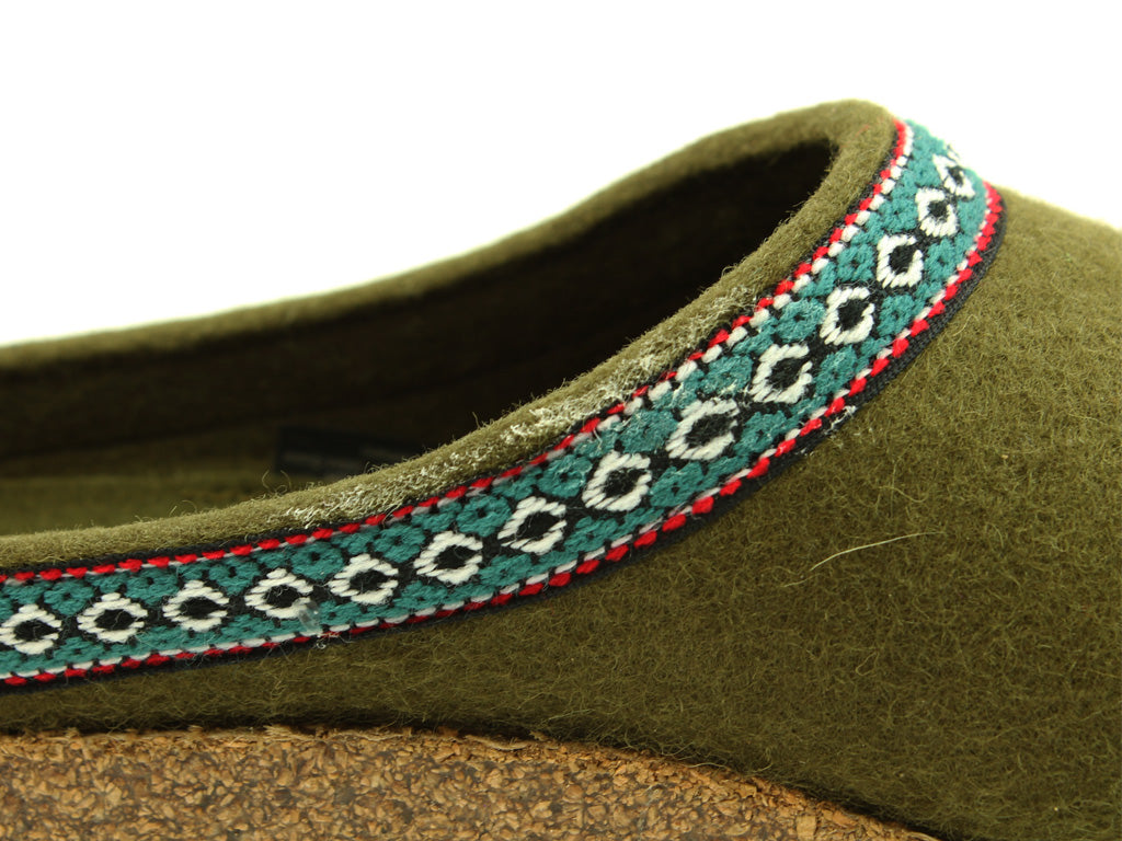 (Second Quality) Haflinger Clogs Grizzly Franzl Olive