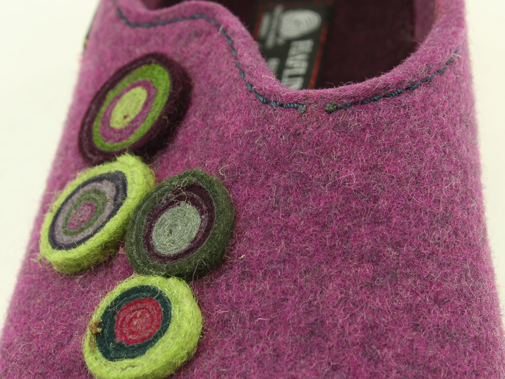 (Second Quality) Haflinger Clogs Grizzly Kanon Mulberry