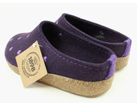 (Second Quality) Haflinger Clogs Grizzly Sweetheart Lavendel