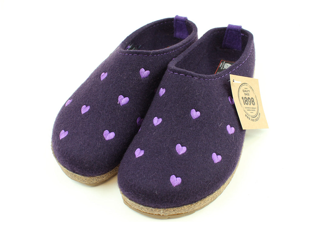 (Second Quality) Haflinger Clogs Grizzly Sweetheart Lavendel