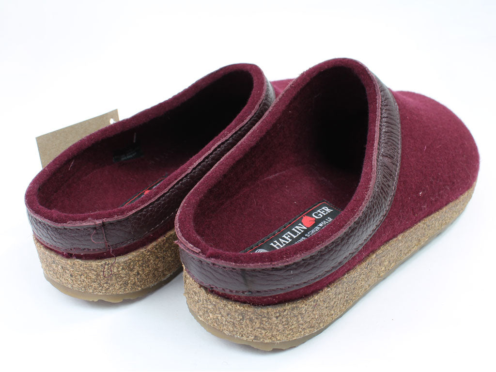 (Second Quality) Haflinger Clogs Grizzly Torben Bordeaux 309