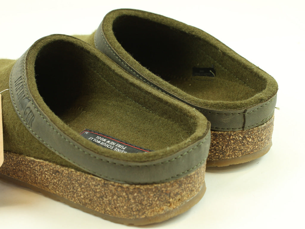 (Second Quality) Haflinger Clogs Grizzly Torben Olive