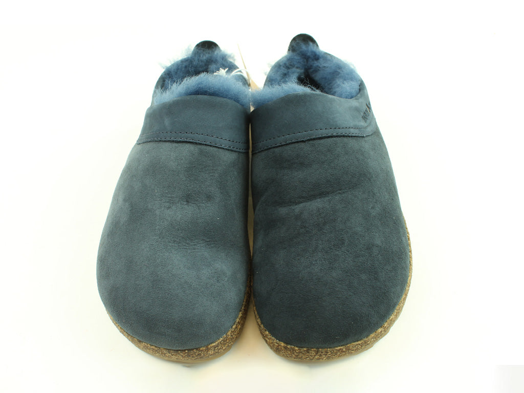 (Second Quality) Haflinger Clogs Sheepskin Snowbird Navy