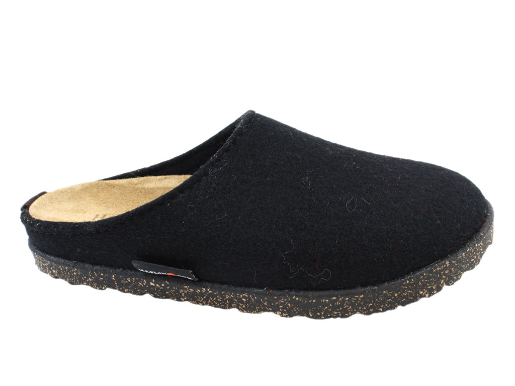 (Second Quality) Haflinger Felt Clogs Manhattan Black