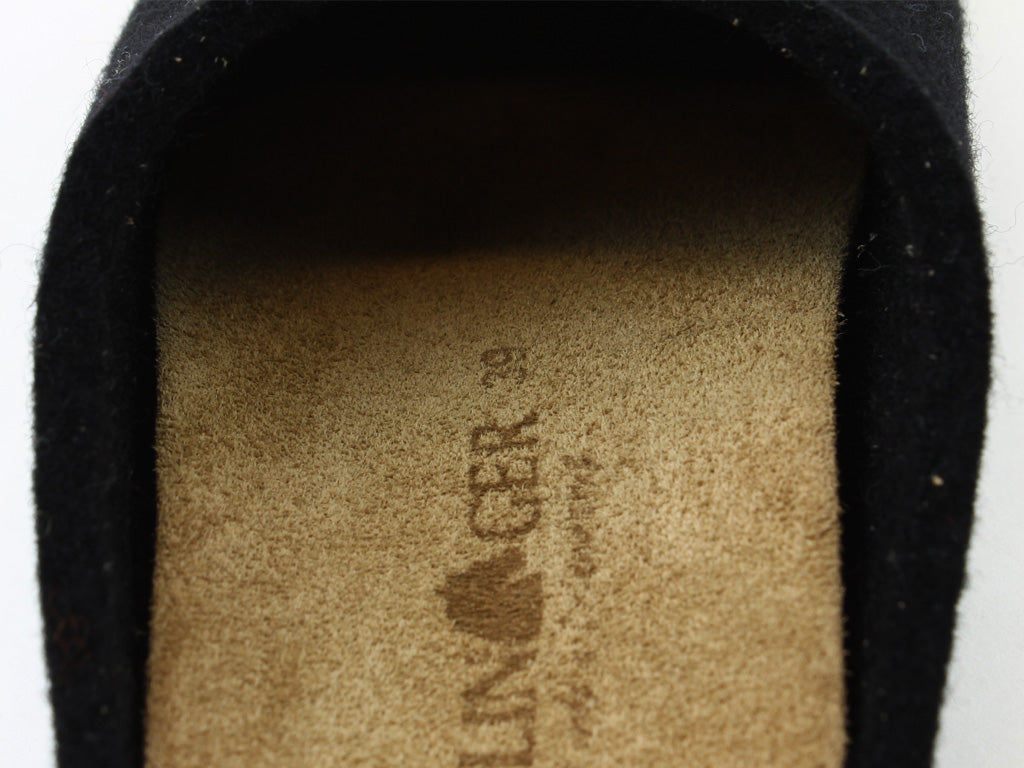 (Second Quality) Haflinger Felt Clogs Manhattan Black